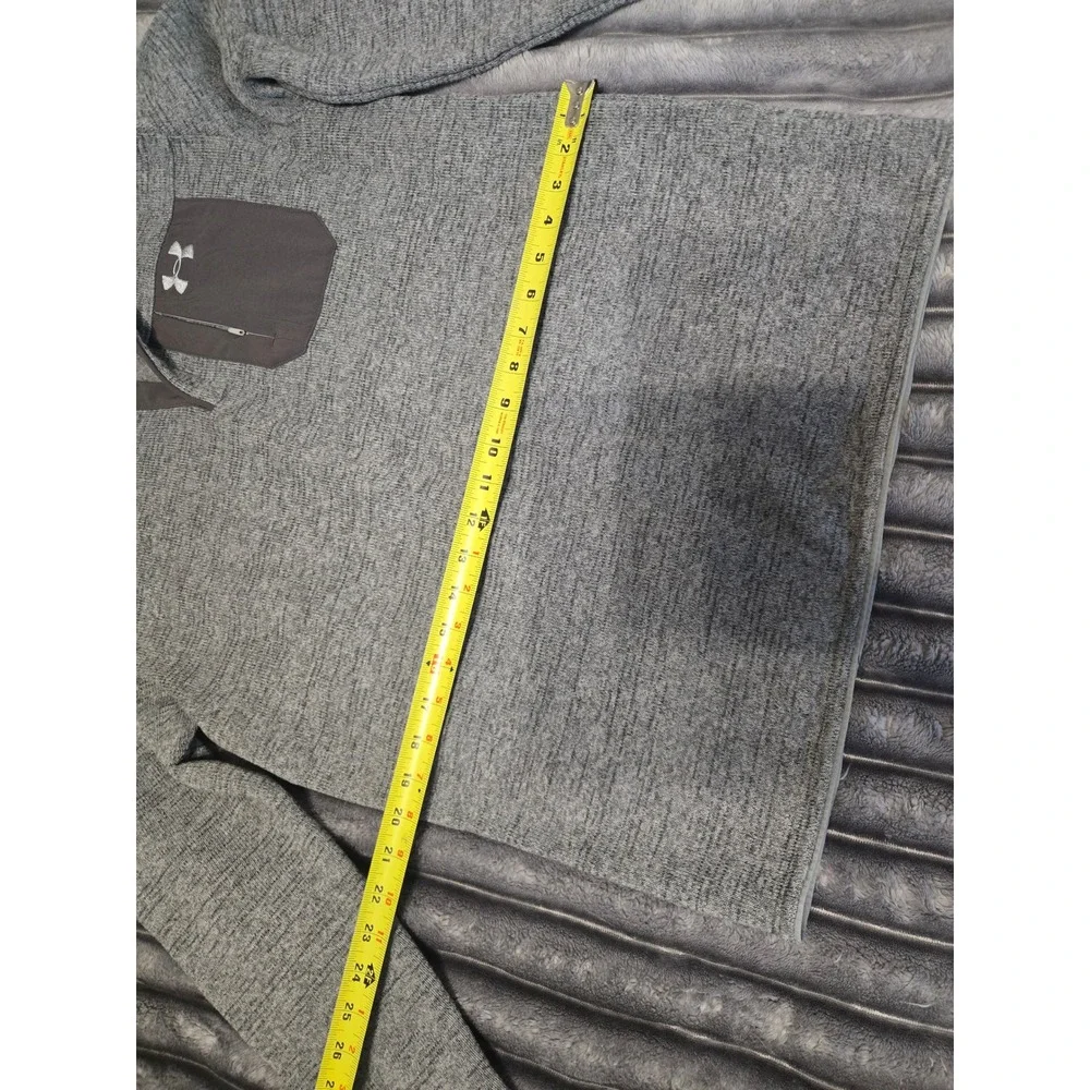 Under Armour Mens Specialist Henley 2.0 Sweater Grey Heather Medium 1316276